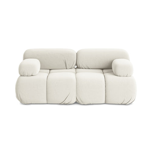 LaMiaSofa Tweezits modulaire bank Sanremo - velours - lichtbeige - 190x96x70