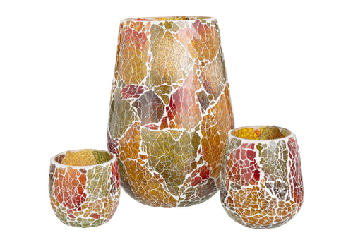 J-Line kaarshouder Sunset - glas - mix - large