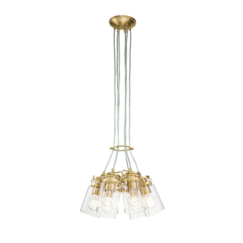 Elstead Kichler Brinley Cluster hanglamp geborsteld messing