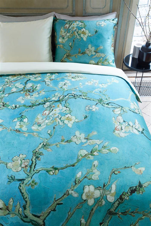 Beddinghouse x Van Gogh Museum Almond Blossom dekbedovertrek - Lits-jumeaux - 260x200/220 cm - Blauw - vtwonen shop