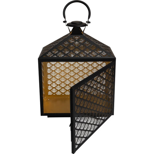 Lesli Living lantaarn Kira - zwart - 30x16x40cm