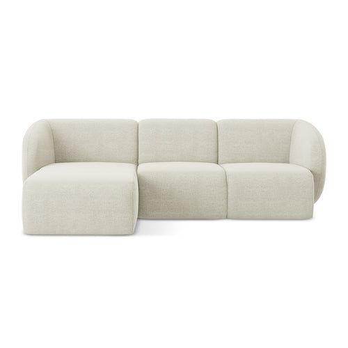 LaMiaSofa hoekbank links Cervo - bouclé - zand - 248x166x98