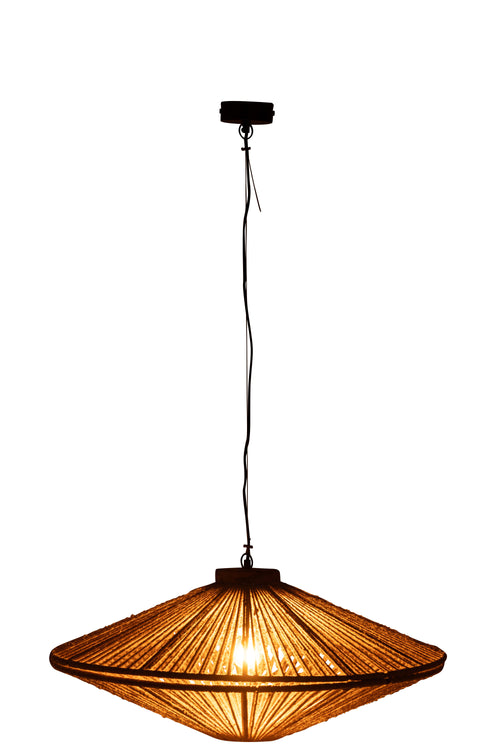J-Line hanglamp Ovni - ijzer/jute - naturel - medium