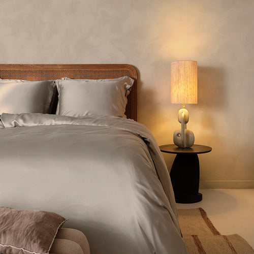 Coco & Cici - TENCEL - Sateen Dekbedovertrek Taupe - 200x200 + 2 kussenslopen 60x70