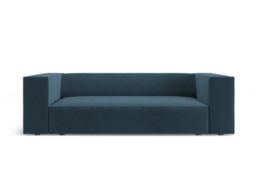 Cosmopolitan Design Bank Arendal 2-zits, chenille met ribbeleffect marineblauw - 102x180x70cm