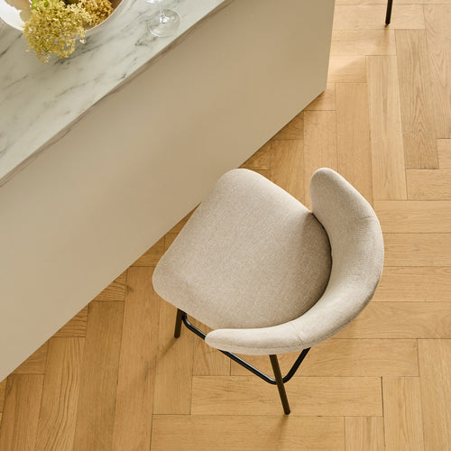 Calicosy - SORREL Set van 2 barkrukken - Beige - 50x53x89 cm