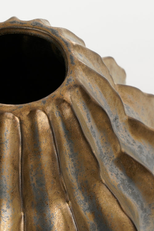 Mica Decorations Altea Vaas - H28 x Ø25 cm - Keramiek - Brons - vtwonen shop