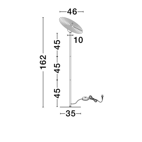 Nova Luce REFLET Vloerlamp Sandy Black, witte LED G9 1x5W
