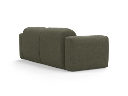 Cosmopolitan Design Modulaire bank Strino 3-zits, structurele stof donker olijfgroen - 98x220x78cm