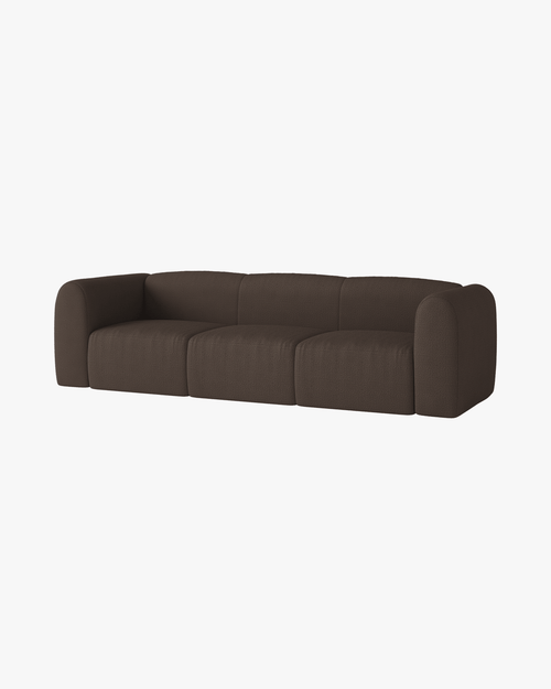 noo.ma Flom 3-zits slaapbank - Chocolate Brown Bouclé, 140x200 slaapvlak