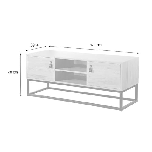 Calicosy - TV-meubel met 2 deuren - JILL - 39x120x48 cm