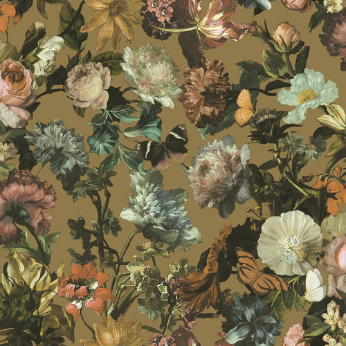 ESTAhome behang bloemen goud - 53 cm x 10.05 m - 139595