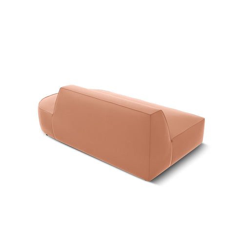 Cosmopolitan Design - Rechte modulaire bank Siena 2-zits, flueel roze - 93x181x69cm
