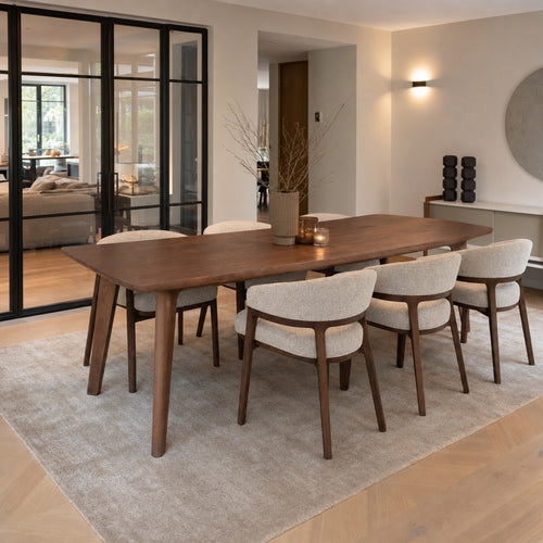 DÉJA Living Eettafel Mitchel - Rechthoek Donkerbruin Hout - 200x100x76cm
