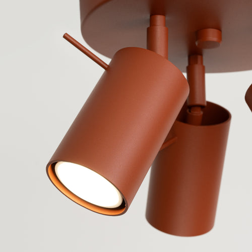 Sollux Lighting Plafondlamp RING 3P rood ochra - 19,5x19,5x18,5cm