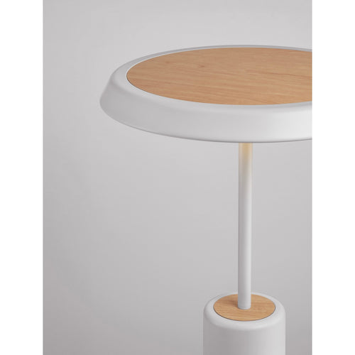 Nova Luce OPHELIA Geïntegreerde LED-tafellamp mat wit/fineer LED 17W 1156lm 3000K