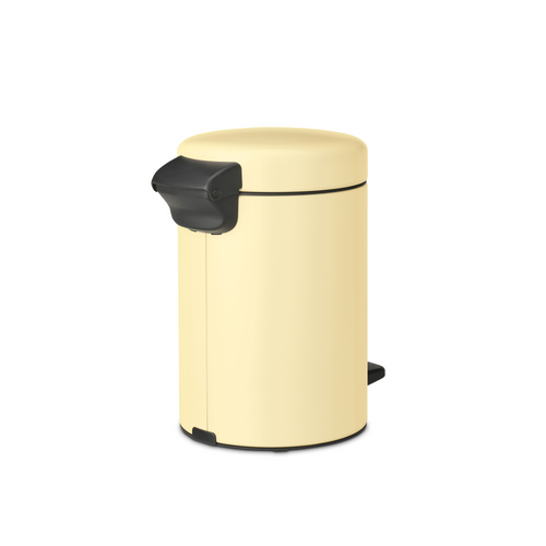 Brabantia NewIcon Pedaalemmer, 3 liter, kunststof binnenemmer - Mellow Yellow