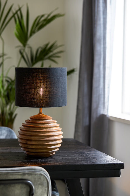 Light & Living lampenkap LIVIGNO - Ø25x18cm - zwart - vtwonen shop