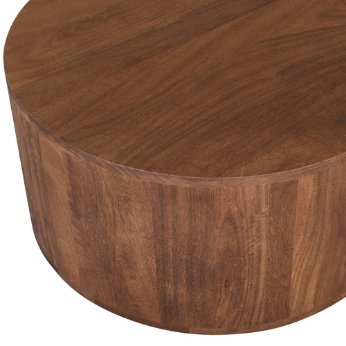 DÉJA Living Salontafel Ashley - Ovaal Donkerbruin Hout - 140x60x35cm