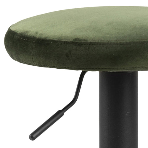 Lisomme Emma velvet barkruk donkergroen - 80 cm