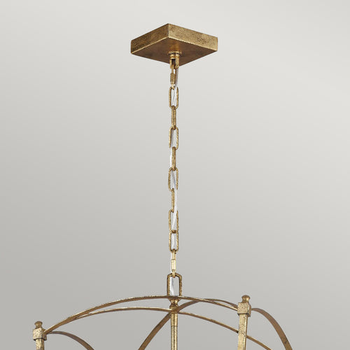 Elstead Feiss Thayer Lantaarns Hang Plafondlamp Antiek Goud