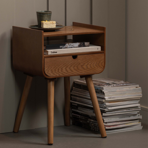 WOOOD nachtkastje/bijzettafel Nils - Hout - Naturel - 54x36x30 - vtwonen shop