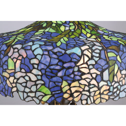 Elstead Cobalt - 1 lichte Tiffany tafellamp - bronzen afwerking, E27