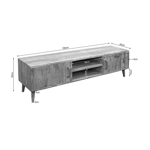 Starfurn  tv meubel Omaha - bruin - 45x180x55cm