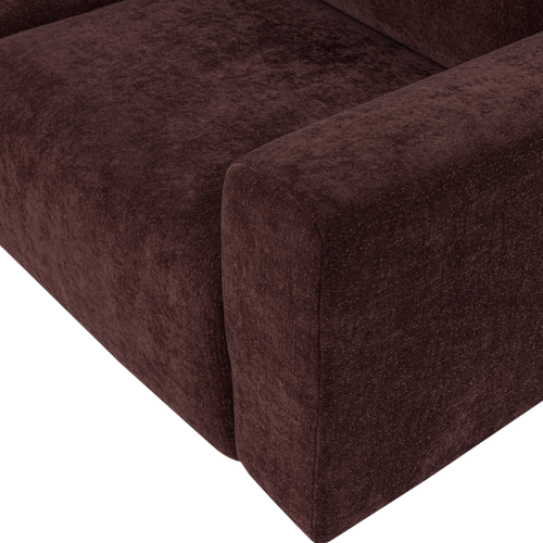 WOOOD 2-zits bank slub Umina - Chenille - Bordeauxrood