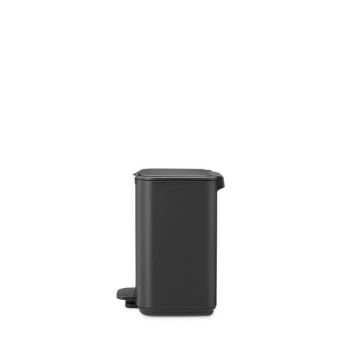 Brabantia Bo Pedaalemmer, 4 liter, stil sluitend, kunststof binnenemmer - Mineral Infinite Grey
