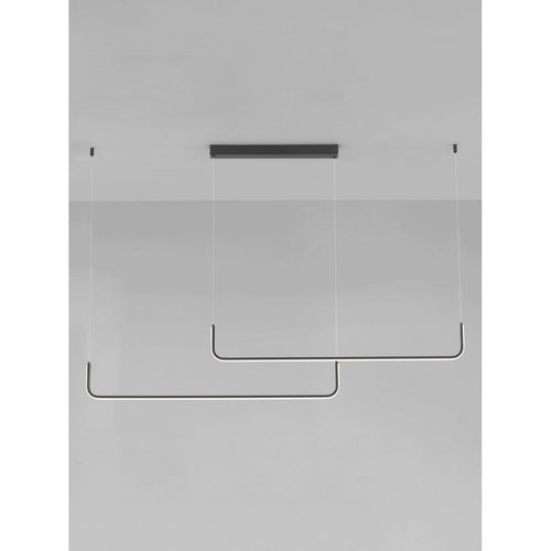 Nova Luce STRITA Hanglamp voor aan het plafond, Sandy Black Triac dimbare LED 40W 2856lm 3000K
