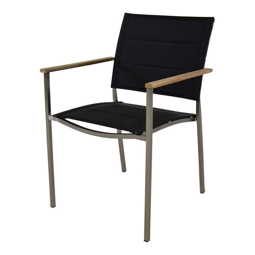 Lesli Living bistrostoel Marmaris - zwart - 55∕56x62x85cm - set van 4