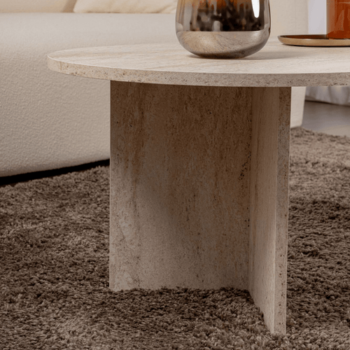 Calicosy - IRIS Ovale salontafel L119 cm - Kasjmier - 60x119x39,8 cm