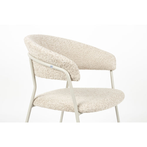 Housecraft Living Zeri Eetkamerstoelen armleuning Off white - Set van 2 - vtwonen shop