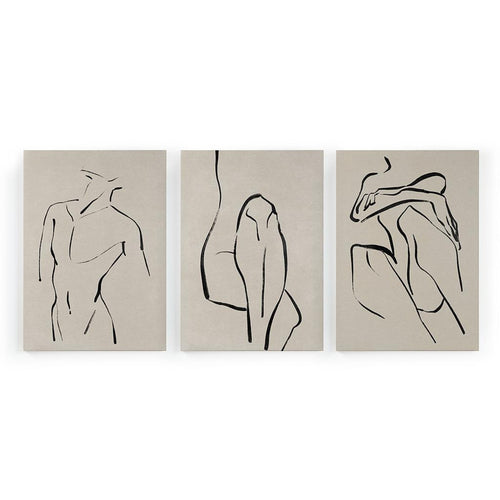 Set 3 Canvas 60x40 Gedrukt Lichamen - vtwonen shop