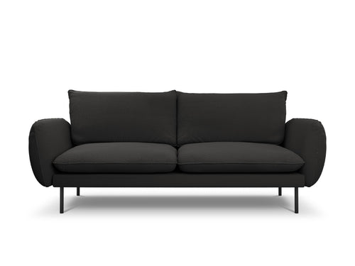 Cosmopolitan Design Bank Vienna 3-zits, boucle, zwart - 92x200x95cm