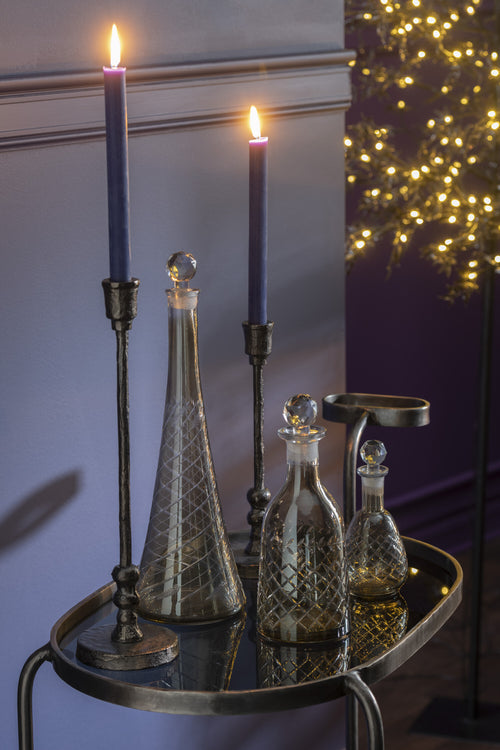 J-Line karaf Steel - glas - grijs - vtwonen shop