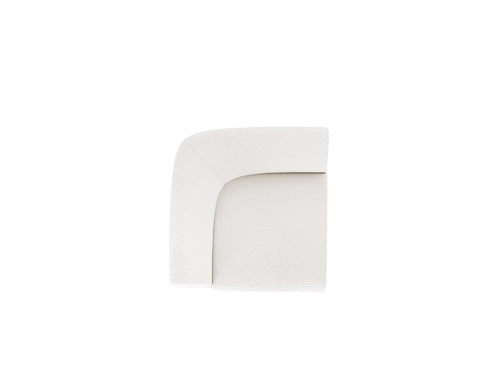 Micadoni Hoekmodule Miley boucle wit - 90x90x70cm