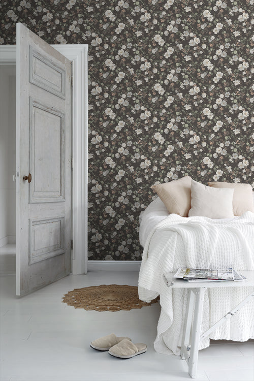 Borastapeter behang bloemen grijs - 53 cm x 10.05 m - 660285 - vtwonen shop