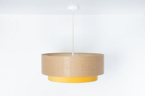 bpskoncept hanglamp Duo - jute & zonnegeel - Ø50 cm