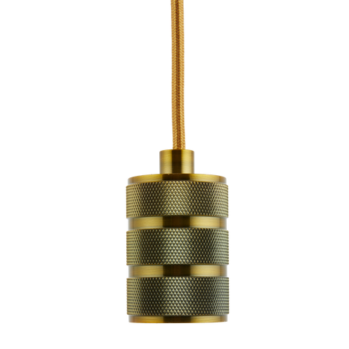 Lighto | Pendel Champagne Goud | Inclusief Lichtbron Helder | Retro | 1.5m Snoer | Met Plafondkap