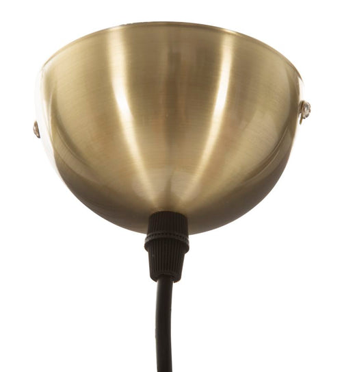 Kroonluchter van goud met witte glazen bol 50x30x100 cm
