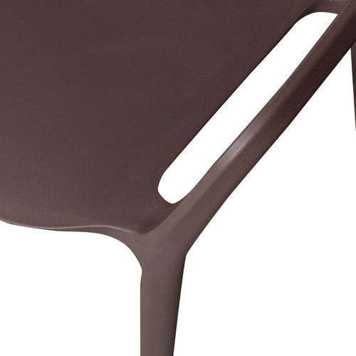 WOOOD tuintafel Luno & tuinstoelen Bent - Polymeer/ Kunstof - Naturel & Paars/ Bruin