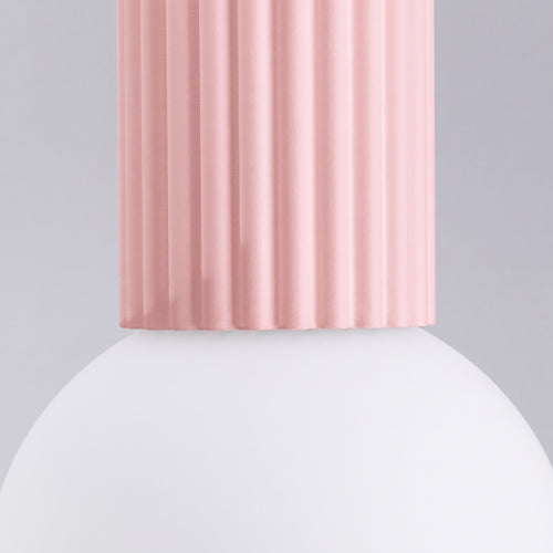 Sollux Lighting Plafondlamp HALO roze IP44 - 12x12x21cm