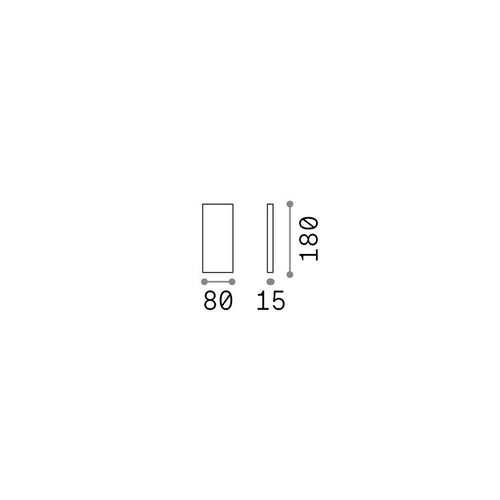 Ideal Lux POST-IT Buitenwandlamp Up/Down, staal, 2x LED 620lm 3000K IP65 - Driver vereist