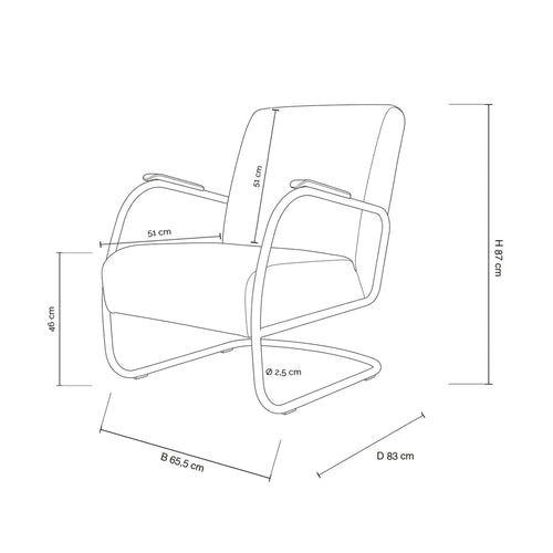 Spinder Design Retro Fauteuil - platgeweven stof - Peachy Rosé/Blush