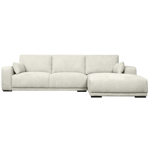 Furnhouse chaise longue bank rechts California - Crème wit - Stof - 105x305x85