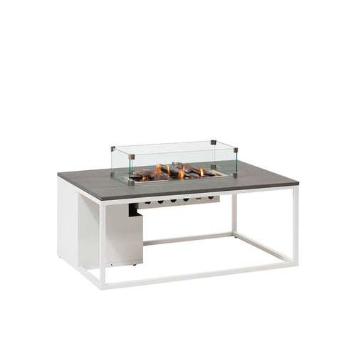 Cosi Fires Cosiloft lounge vuurtafel 120 cm wit - grey top - vtwonen shop
