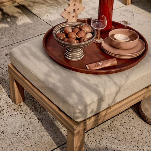 vtwonen tuin hocker/ bijzettafel Relax - Acaciahout - Naturel/ Zand - 40x90x60