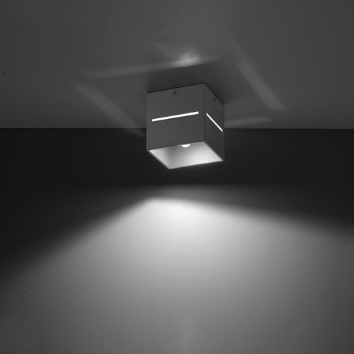 Sollux Lighting Plafondlamp LOBO grijs - 10x10x10cm